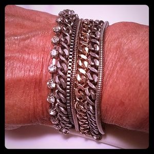 Stainless sterl multiple chain  bracelet & Necklac